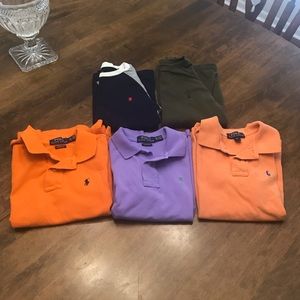 Bundle of Boys Polo Ralph Lauren (5)Shirts- Size 8